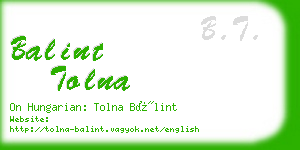 balint tolna business card